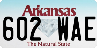 AR license plate 602WAE