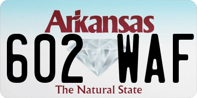 AR license plate 602WAF