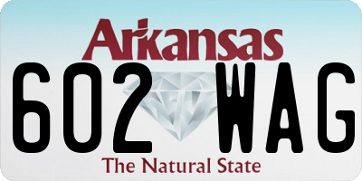 AR license plate 602WAG