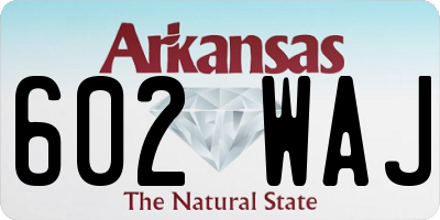 AR license plate 602WAJ