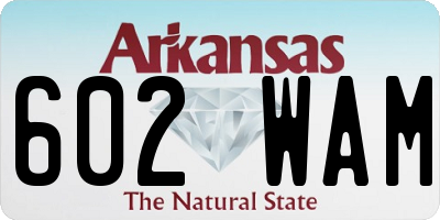 AR license plate 602WAM