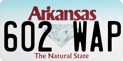 AR license plate 602WAP