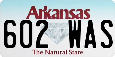 AR license plate 602WAS