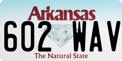 AR license plate 602WAV