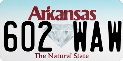 AR license plate 602WAW