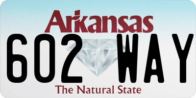 AR license plate 602WAY