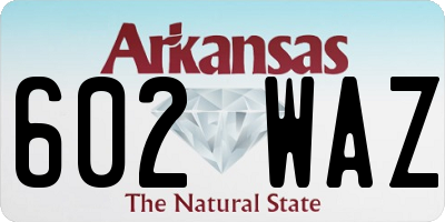 AR license plate 602WAZ