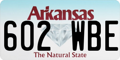 AR license plate 602WBE