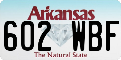 AR license plate 602WBF