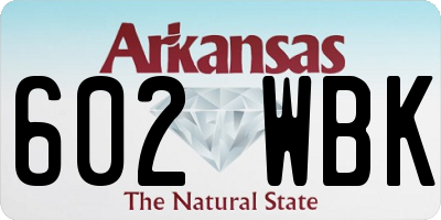 AR license plate 602WBK