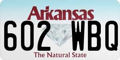 AR license plate 602WBQ