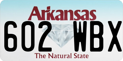 AR license plate 602WBX
