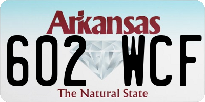 AR license plate 602WCF