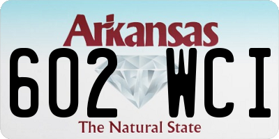 AR license plate 602WCI