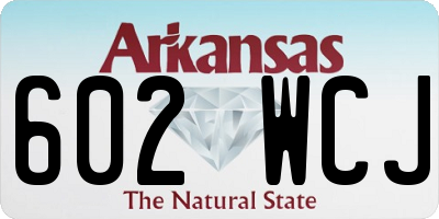 AR license plate 602WCJ