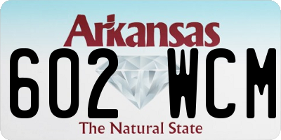 AR license plate 602WCM