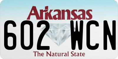 AR license plate 602WCN
