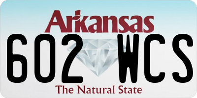AR license plate 602WCS