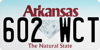 AR license plate 602WCT