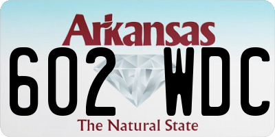 AR license plate 602WDC