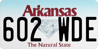 AR license plate 602WDE