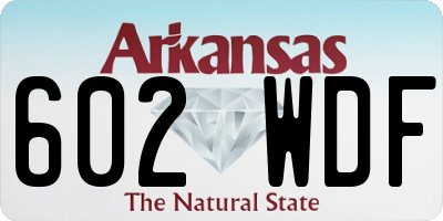 AR license plate 602WDF