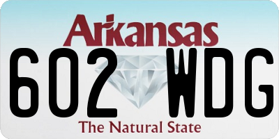 AR license plate 602WDG