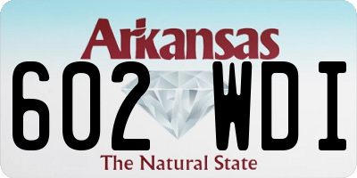 AR license plate 602WDI