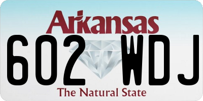 AR license plate 602WDJ