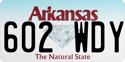 AR license plate 602WDY