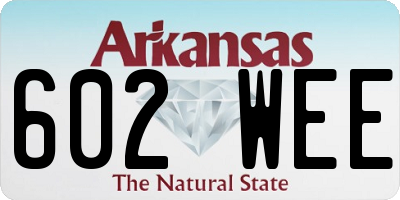 AR license plate 602WEE
