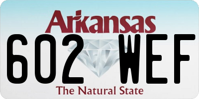 AR license plate 602WEF