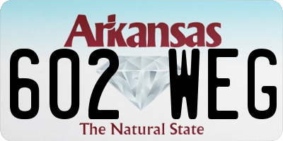 AR license plate 602WEG