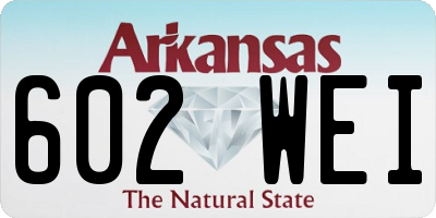 AR license plate 602WEI