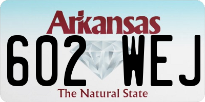 AR license plate 602WEJ