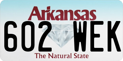AR license plate 602WEK