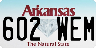 AR license plate 602WEM