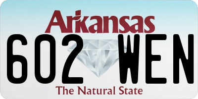 AR license plate 602WEN