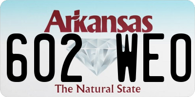 AR license plate 602WEO