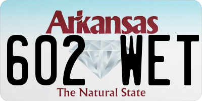 AR license plate 602WET