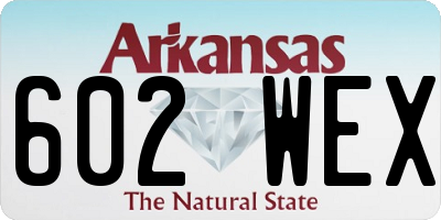 AR license plate 602WEX