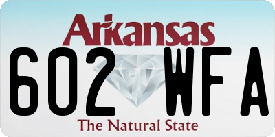 AR license plate 602WFA