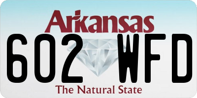 AR license plate 602WFD