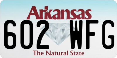 AR license plate 602WFG