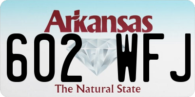 AR license plate 602WFJ