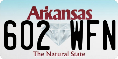 AR license plate 602WFN