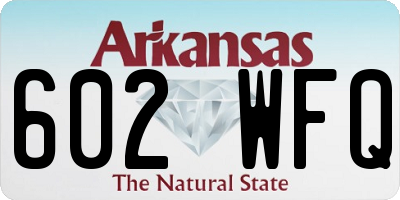 AR license plate 602WFQ