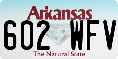 AR license plate 602WFV