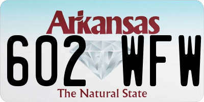 AR license plate 602WFW