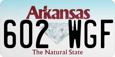 AR license plate 602WGF